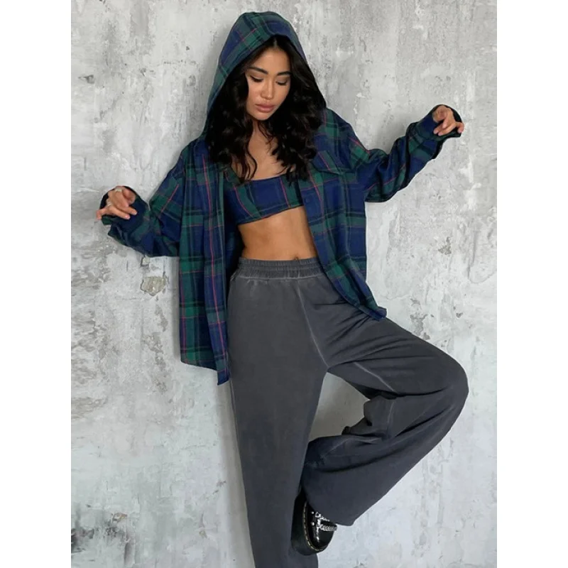 Street Style Oversize Hooded Plaid Shirt Brushed 2024 New Spring Fashion Wholesale Female Yy18
Street Style Oversize Hooded Plaid Shirt Brushed 2024 New Spring Fashion Wholesale Female Yy18