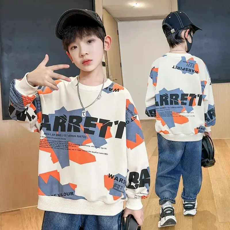 Boys New Long Sleeve Tees 7-14 Years Kids Spring Autumn Fashion Thin Outfits Tops T-shirts Teenage Children Bottoming Shirts
Boys New Long Sleeve Tees 7-14 Years Kids Spring Autumn Fashion Thin Outfits Tops T-shirts Teenage Children Bottoming Shirts