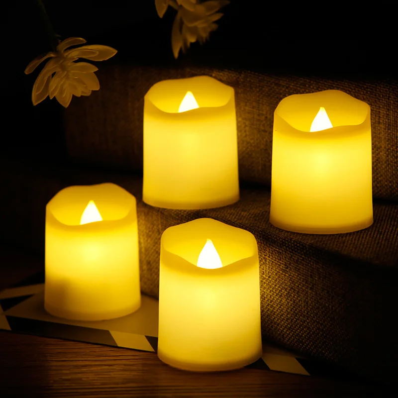 

24Pcs Flameless LED Candles Warm Tealight Tea Wedding Light Romantic Birthday Halloween Christmas Party Decorations Creative