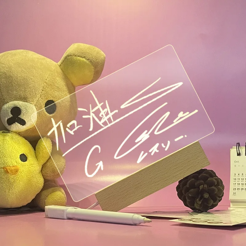 LED Note Board Night Light USB Message Acrylic Board Table Lamp Memo Light With Pen Gift For Children Girlfriend Home Decoration
LED Note Board Night Light USB Message Acrylic Board Table Lamp Memo Light With Pen Gift For Children Girlfriend Home Decoration
