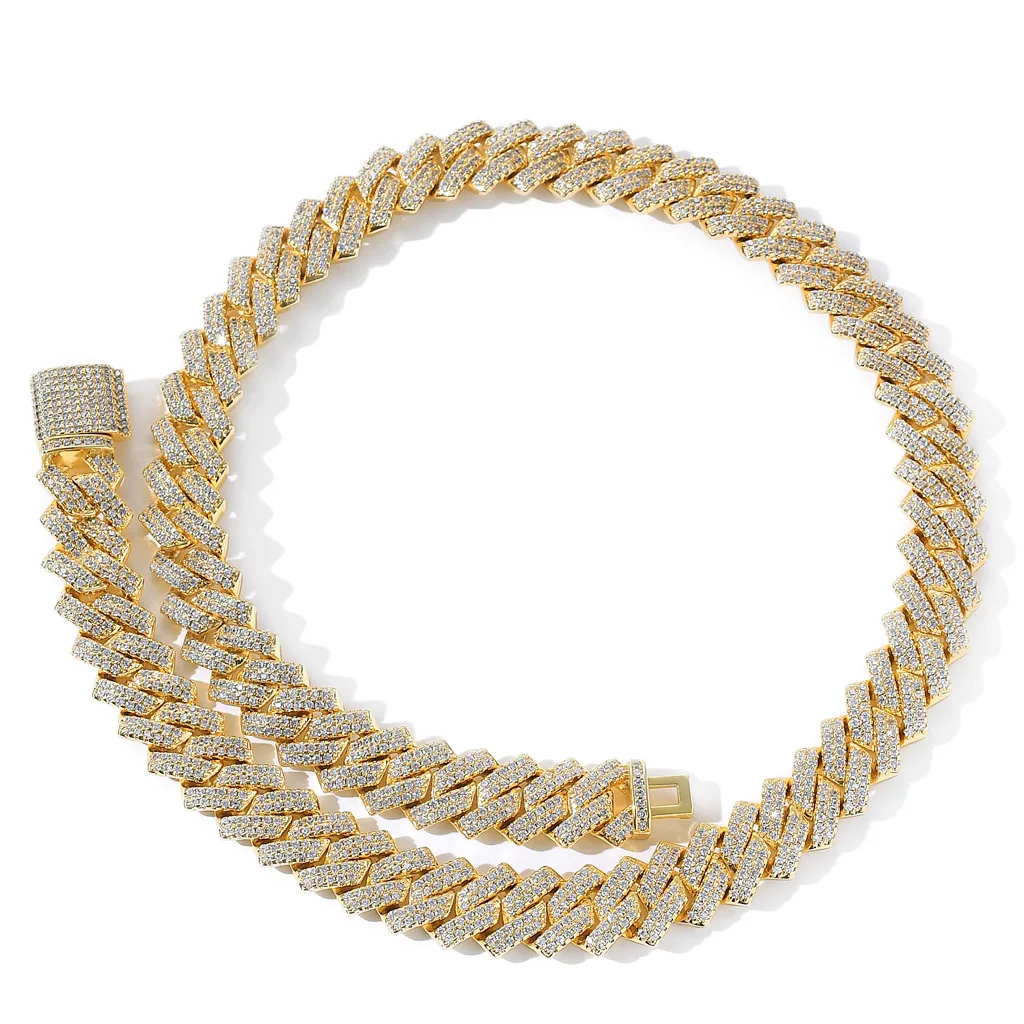 Luxury Jewelry Silvae Gold Plated CZ Setting Big Size 14mm Wide Cuban LInk Chain Necklace for Men Women Gift
Luxury Jewelry Silvae Gold Plated CZ Setting Big Size 14mm Wide Cuban LInk Chain Necklace for Men Women Gift