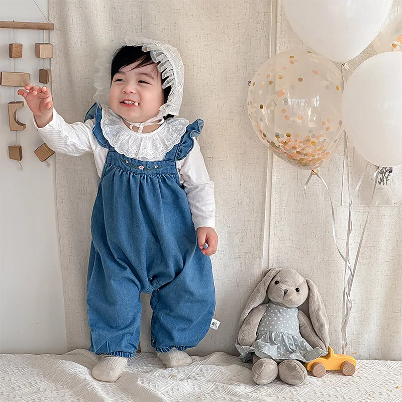 Spring Autumn Ins Baby Girls 2PCS Clothes Set Cotton Lace Collar Long Sleeve Top Suspender Pants Suit Infant Girls Outfits
Spring Autumn Ins Baby Girls 2PCS Clothes Set Cotton Lace Collar Long Sleeve Top Suspender Pants Suit Infant Girls Outfits