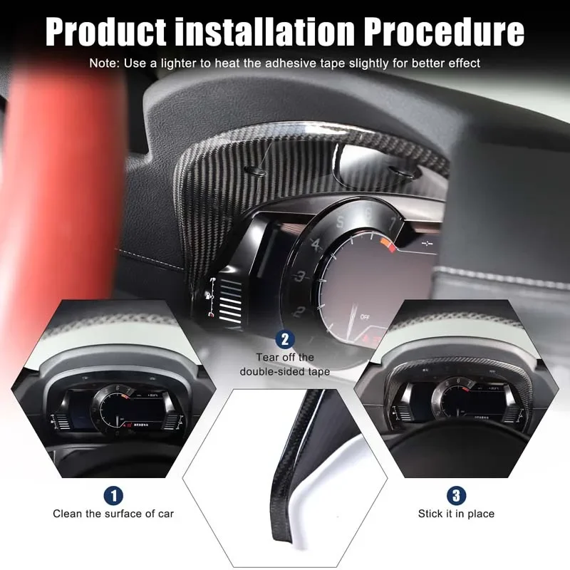 

Для Toyota Supra MK5 2019-2022 натуральное углеродное волокно рамка автомобильной приборной панели декоративная крышка аксессуары для модификации интерьера