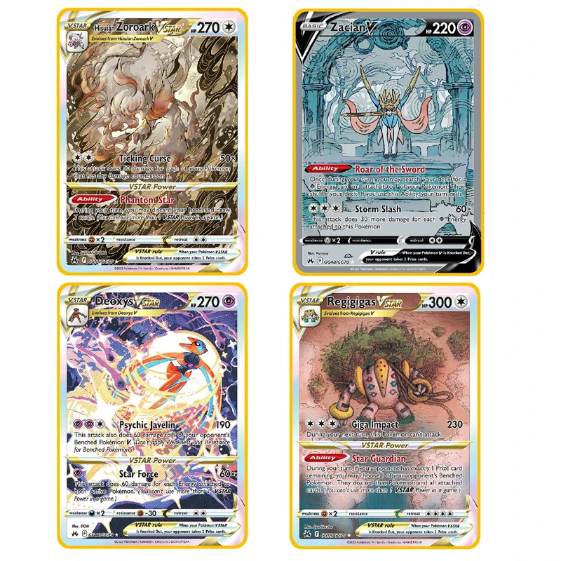 2024 Metal English Pokemon Cards Letters Golden Dialga Giratina Arceus Shiny Iron Pokémon Vmax Vstar GX Game Children Toys Gift
2024 Metal English Pokemon Cards Letters Golden Dialga Giratina Arceus Shiny Iron Pokémon Vmax Vstar GX Game Children Toys Gift