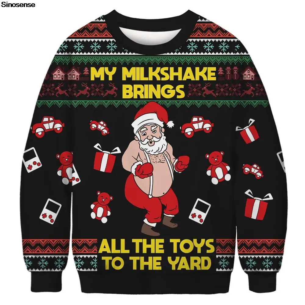 Men Women Santa Ugly Christmas Sweater 3D Christmas Gift Car Bear Game Machine Printed Holiday Party Jumper Tops Xmas Sweatshirt
Men Women Santa Ugly Christmas Sweater 3D Christmas Gift Car Bear Game Machine Printed Holiday Party Jumper Tops Xmas Sweatshirt