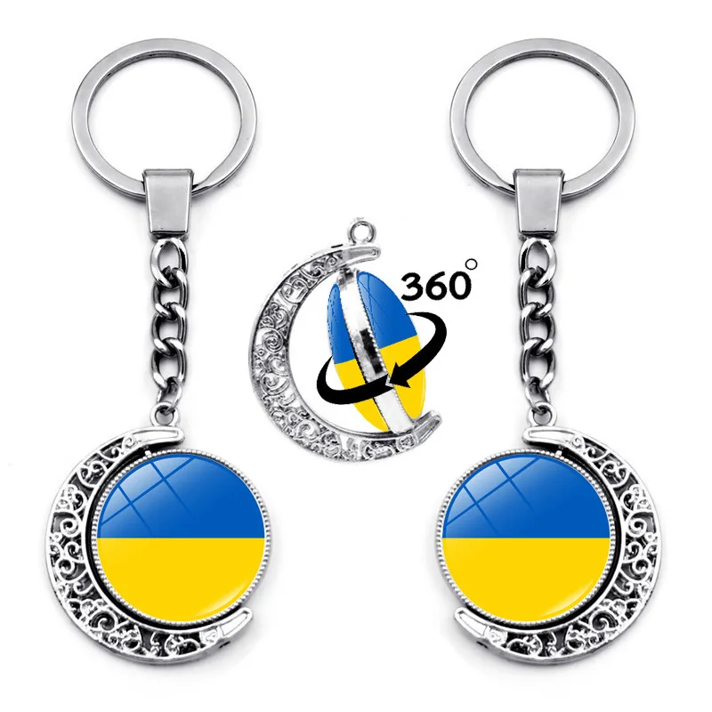 Ukraine Keychain Pendant Double-Sided Rotating Moon Pendant Cars and Bags Pendant Creative Personality Key Chain accessories
Ukraine Keychain Pendant Double-Sided Rotating Moon Pendant Cars and Bags Pendant Creative Personality Key Chain accessories