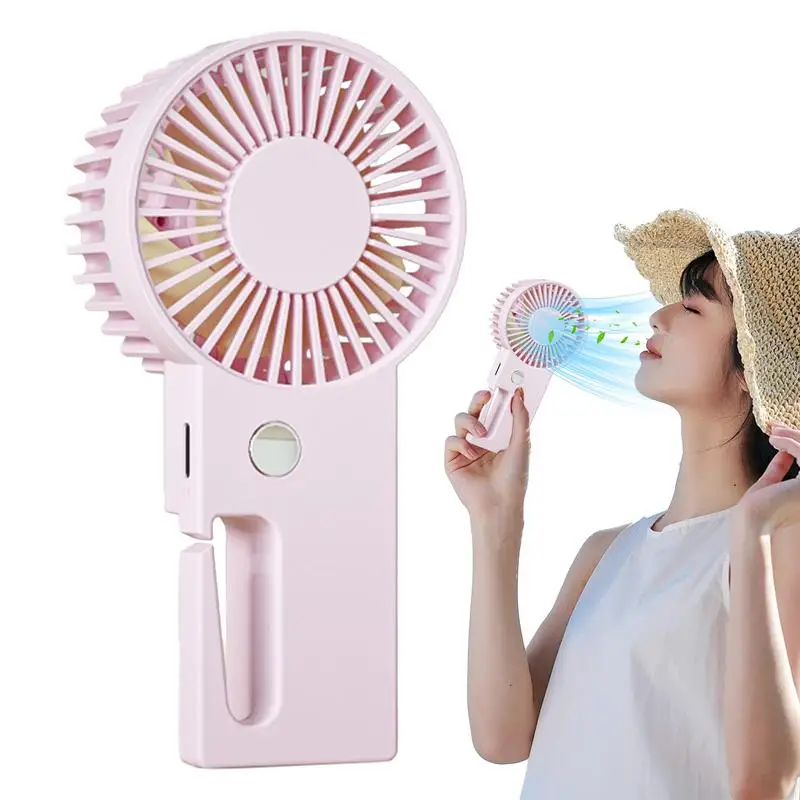 

Handheld Personal USB Fan Powerful Mini Portable Fan Silent Cooling Battery Operated 3 Wind Speeds Travel Fan For Hot Summers