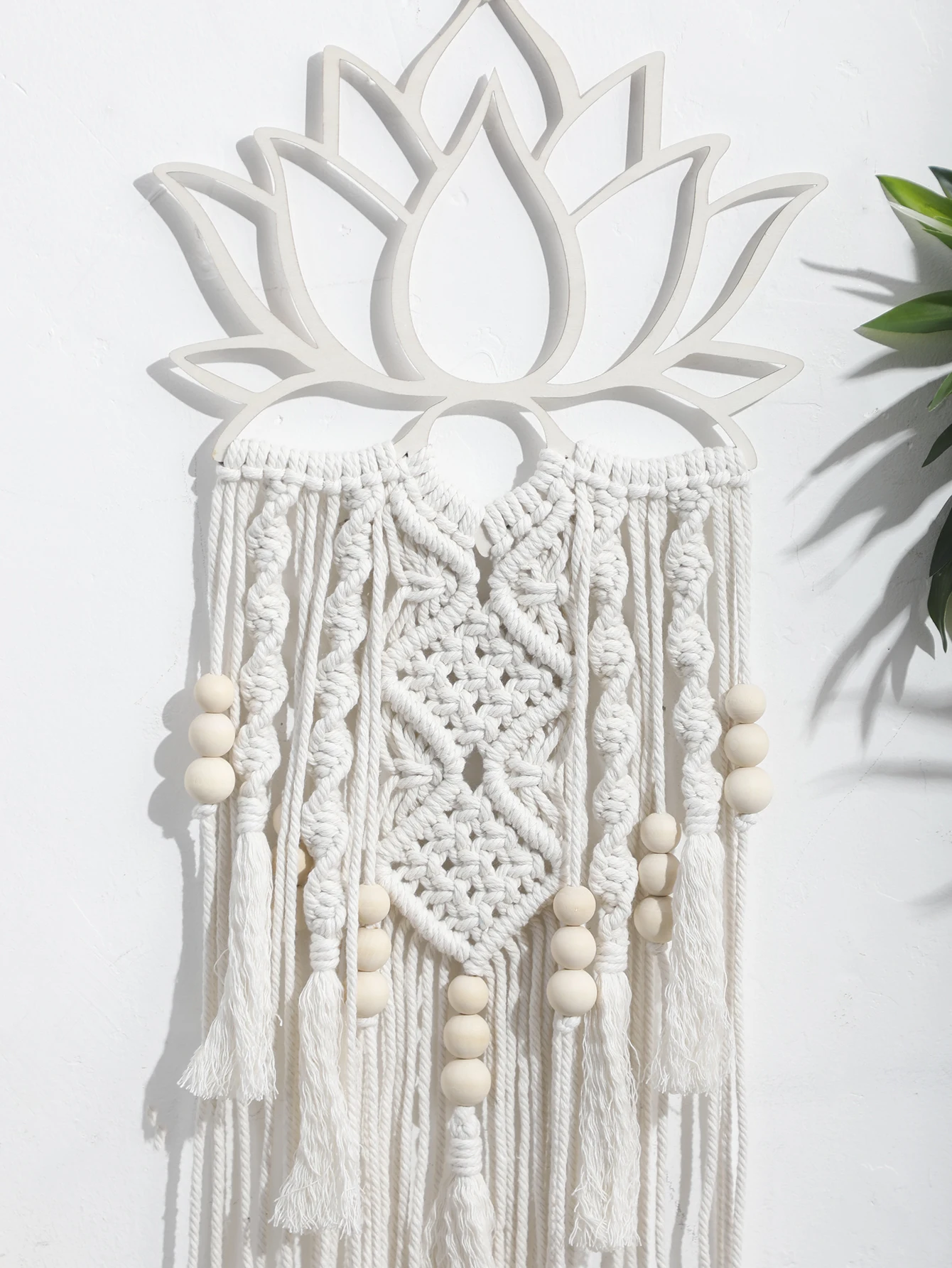 Lotus Macrame Tapestry Wall Art - Boho Aesthetic Room Decor 6 S5c9cf4bf32a7439cacbf618f188216209
