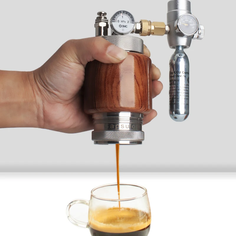 Pneumatic electric stainless steel portable manual espresso machine for home and outdoor use
Pneumatic electric stainless steel portable manual espresso machine for home and outdoor use