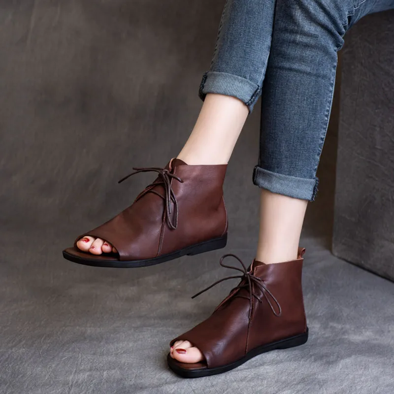Birkuir High Top Sandals For Women Open Toe Summer Boots Luxury Lace Up Beach Sandals Genuine Leather Flats Shoes For Ladies
Birkuir High Top Sandals For Women Open Toe Summer Boots Luxury Lace Up Beach Sandals Genuine Leather Flats Shoes For Ladies