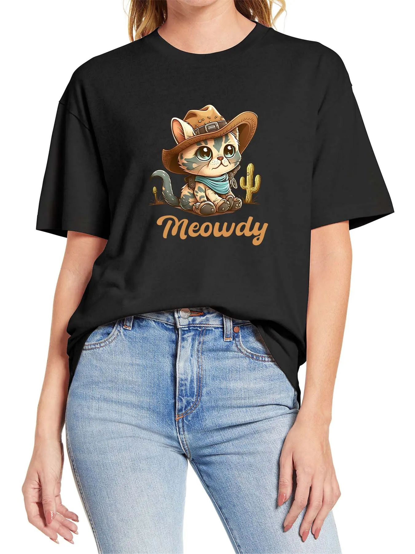 Мужская и женская футболка с коротким рукавом Meowdy, забавная Повседневная футболка из 100% хлопка в Западном ковбойском стиле
Мужская и женская футболка с коротким рукавом Meowdy, забавная Повседневная футболка из 100% хлопка в Западном ковбойском стиле