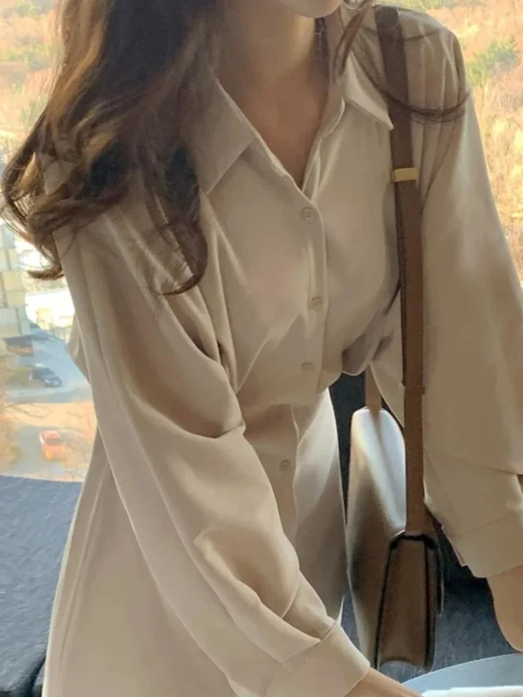 Spring Women's Fashion Long Sleeve Midi Shirt Dress Elegant Casual Slim Female Party Clothes
Spring Women's Fashion Long Sleeve Midi Shirt Dress Elegant Casual Slim Female Party Clothes