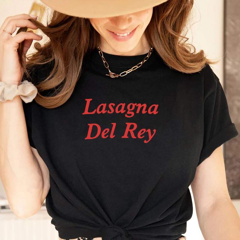 Lasagna Del Rey Women T Shirts Cotton High Quality Graphic Tee Harajuku O Neck Streetwear Fans Gift Aesthetic Tshirt Femme Tops
Lasagna Del Rey Women T Shirts Cotton High Quality Graphic Tee Harajuku O Neck Streetwear Fans Gift Aesthetic Tshirt Femme Tops