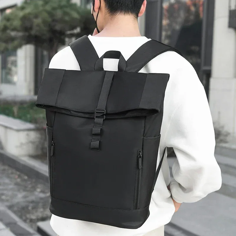 

Мужской нейлоновый водонепроницаемый рюкзак, Вместительная дорожная сумка для компьютера, простой студенческий школьный ранец