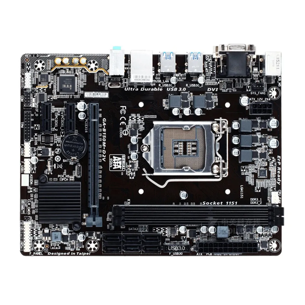 GA-B150M-D2V Motherboard LGA 1151 DDR4 USB3.0 16G B150 D2V Tested Desktop Mainboard SATA III PCI-E 3.0
GA-B150M-D2V Motherboard LGA 1151 DDR4 USB3.0 16G B150 D2V Tested Desktop Mainboard SATA III PCI-E 3.0