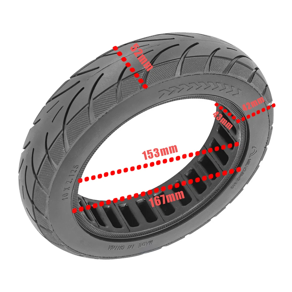 

10 Inch 10x2.125 Solid Tyre For Ninebot Segway F20 F25 F30 F40 Electric Scooter Rubber Tubeless Thickened Explosion Outer Tires