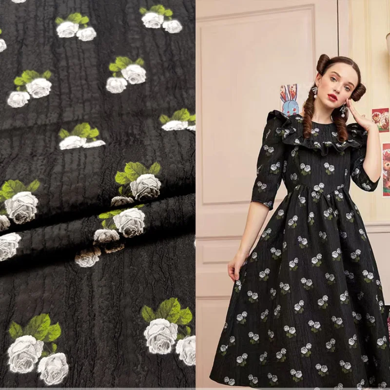 Flower jacquard pleated fabric princess bubble skirt windbreaker woven brocade improved qipao fabric
Flower jacquard pleated fabric princess bubble skirt windbreaker woven brocade improved qipao fabric