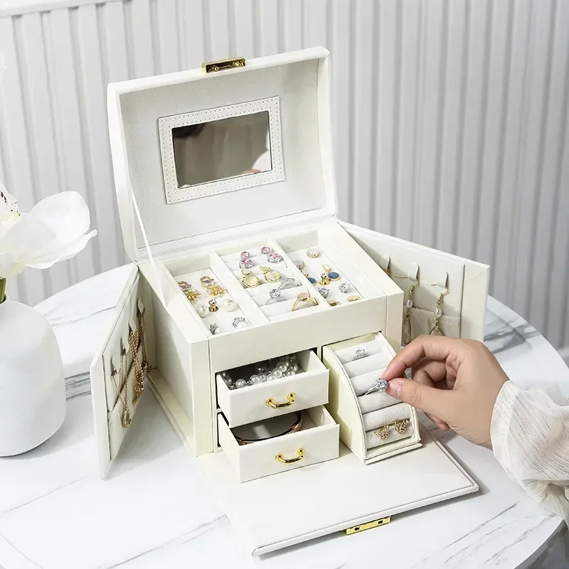 Ring Drawer Casket Organizer Leather Jewelry Necklace PU Large Earrings Jewellery Girls Boxes Case Box Storage
Ring Drawer Casket Organizer Leather Jewelry Necklace PU Large Earrings Jewellery Girls Boxes Case Box Storage