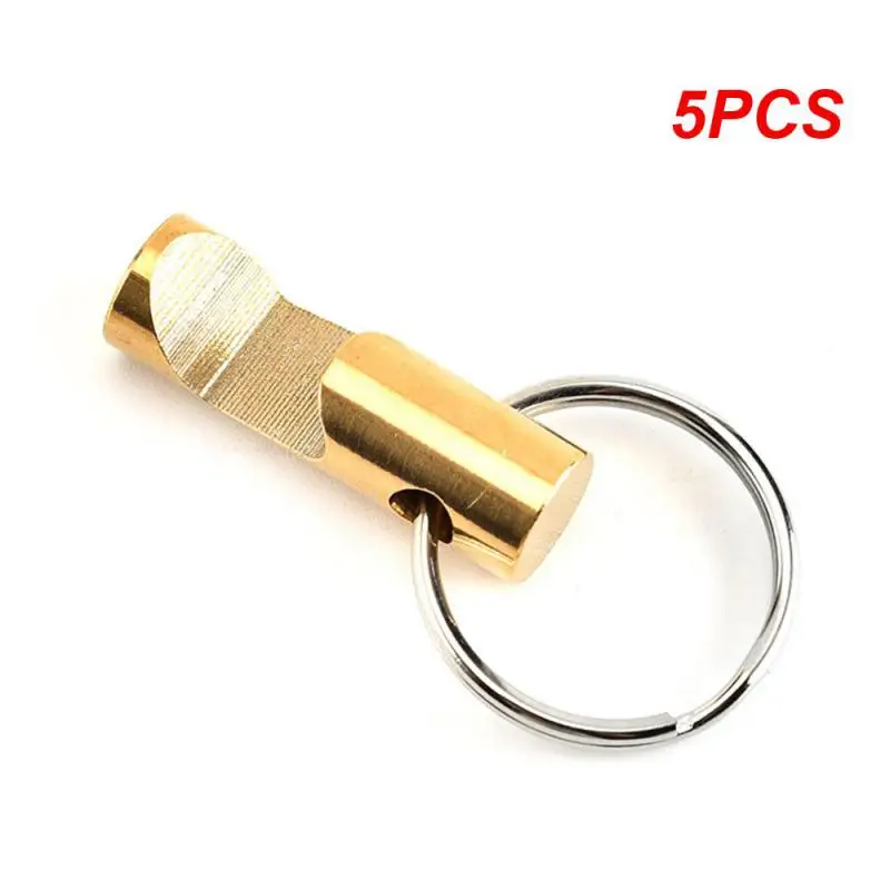 

5PCS Portable Edc Gadget Gift For Husband- Pure Brass Bottle Opener Pendant Decoration Beer Bottle Gadget Bottle Opener Opener