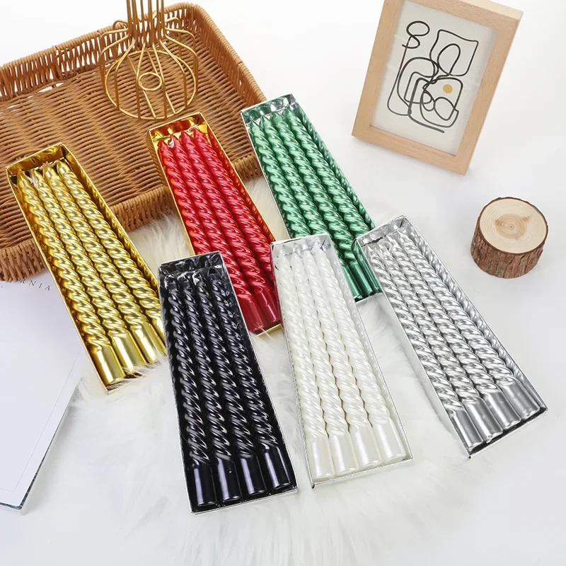 Long pole colored threaded candlestick candles, romantic family candles, dinner decorations, birthdays, candles
Long pole colored threaded candlestick candles, romantic family candles, dinner decorations, birthdays, candles