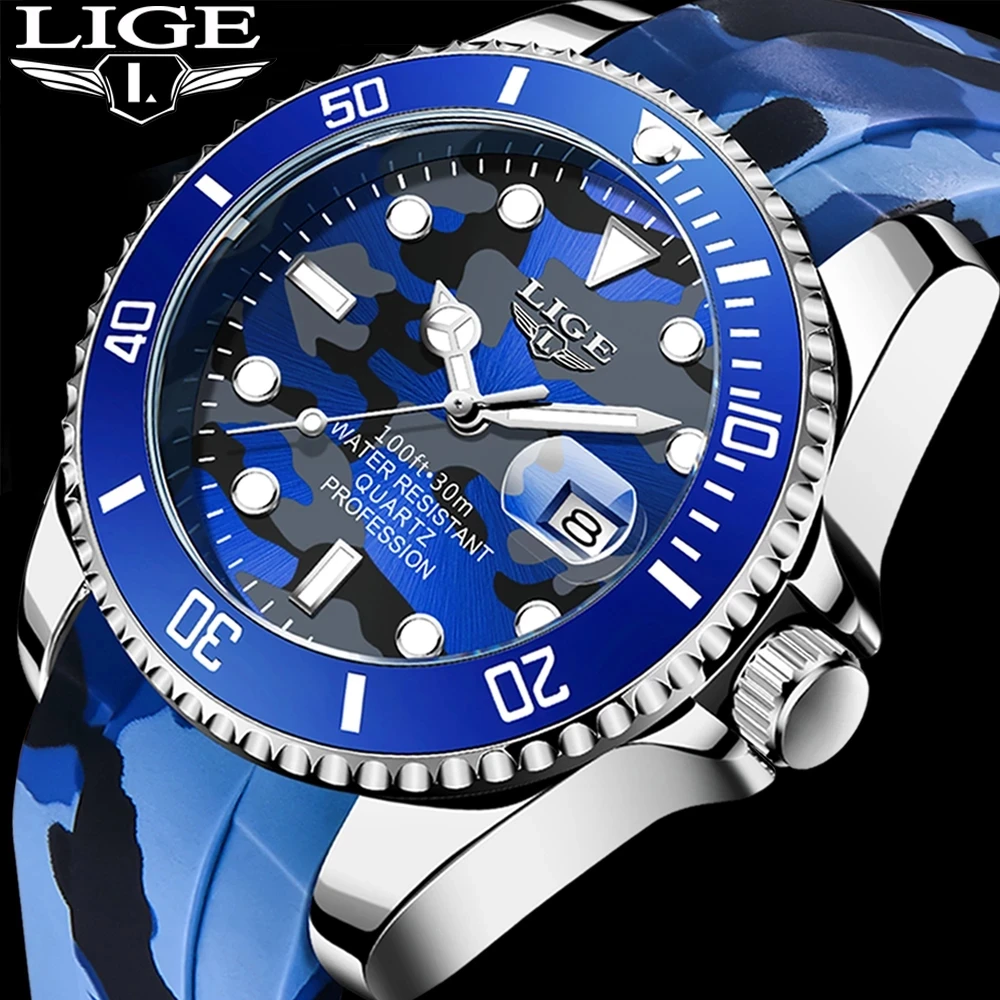 LIGE New Fashion Male Watches Top Brand Luxury Camouflage Quartz WristWatches military Silicone Watch for Men Reloj Hombre
LIGE New Fashion Male Watches Top Brand Luxury Camouflage Quartz WristWatches military Silicone Watch for Men Reloj Hombre