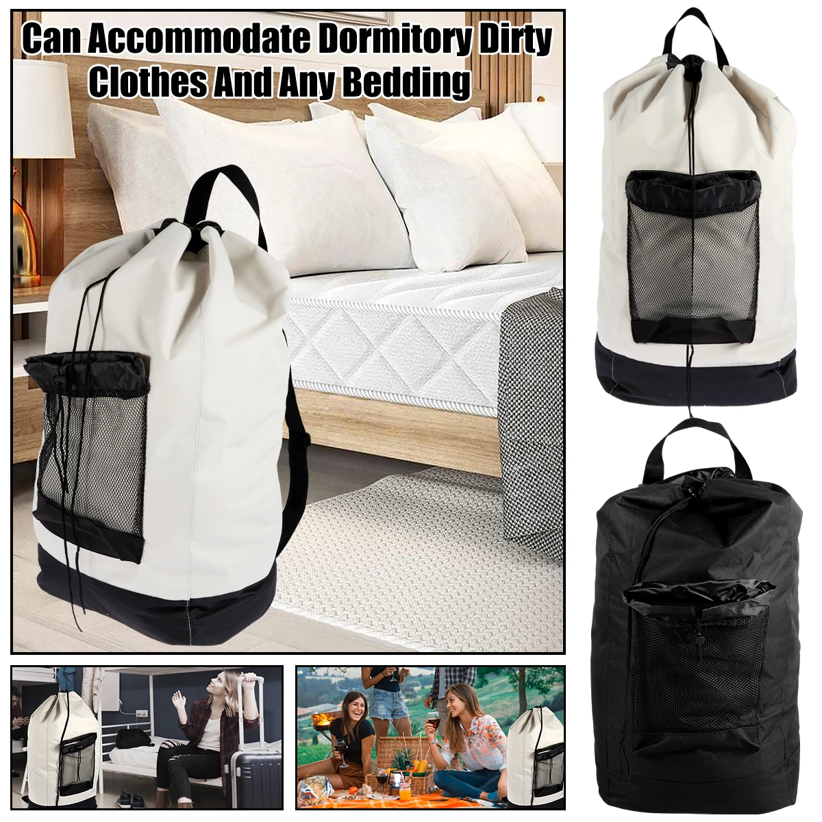 Backpack Laundry Bag Large Capacity Laundry Backpack with Shoulder Straps and Mesh Pocket Waterproof Clothes Hamper Bag
Backpack Laundry Bag Large Capacity Laundry Backpack with Shoulder Straps and Mesh Pocket Waterproof Clothes Hamper Bag