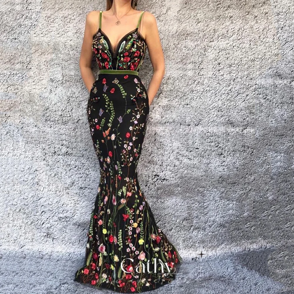 Cathy Flower Lace Mermaid Robes De Soirée Spaghetti Strap Prom Evening Dresses Trumpet Prom Gown Sleeveless Vestidos De Fiesta
Cathy Flower Lace Mermaid Robes De Soirée Spaghetti Strap Prom Evening Dresses Trumpet Prom Gown Sleeveless Vestidos De Fiesta