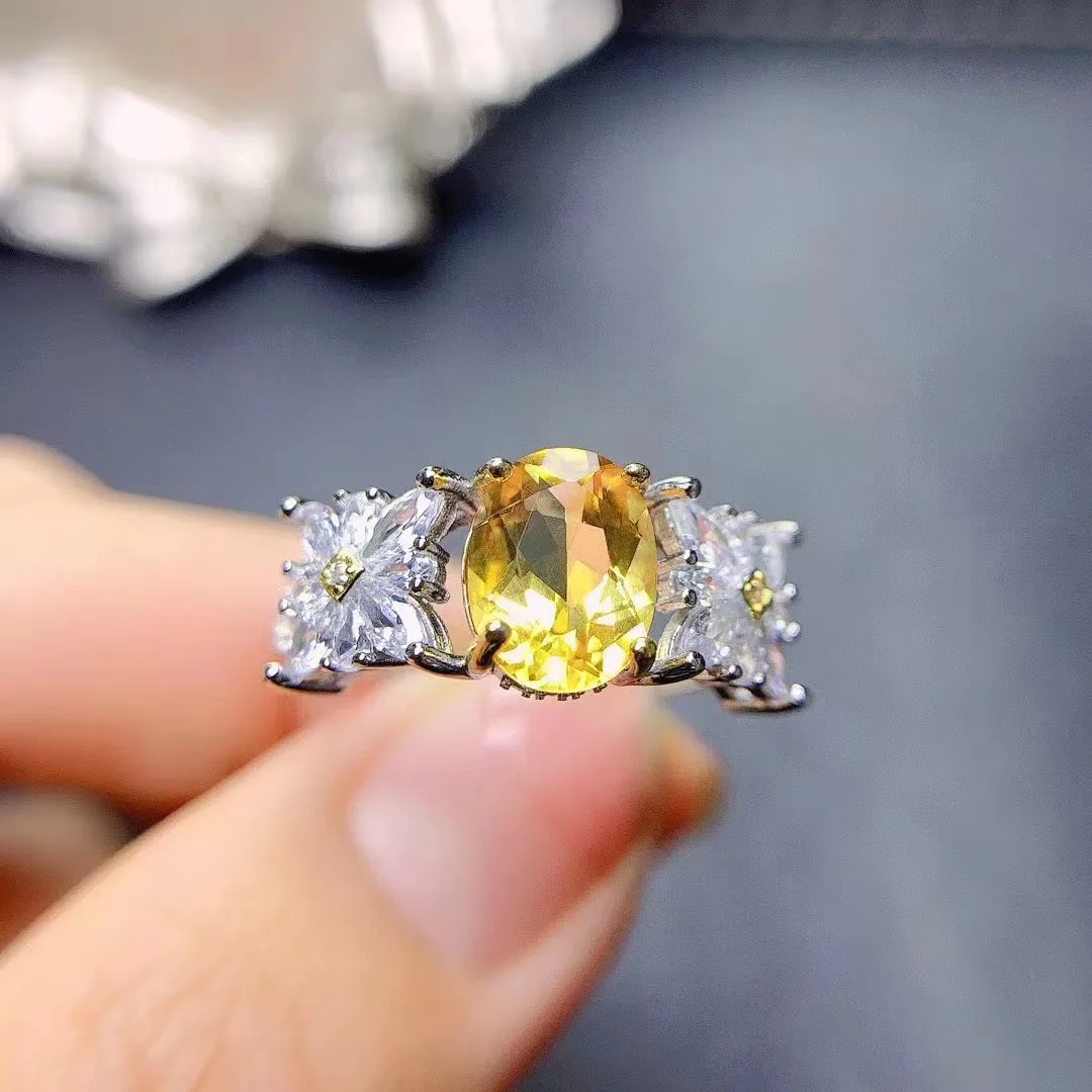 Natural Citrine Ring Large Grain Gem Luxury Design 925 Silver For Lady Birthday Gift Jewelry Carrying Certificate Jewelry Box 
Natural Citrine Ring Large Grain Gem Luxury Design 925 Silver For Lady Birthday Gift Jewelry Carrying Certificate Jewelry Box