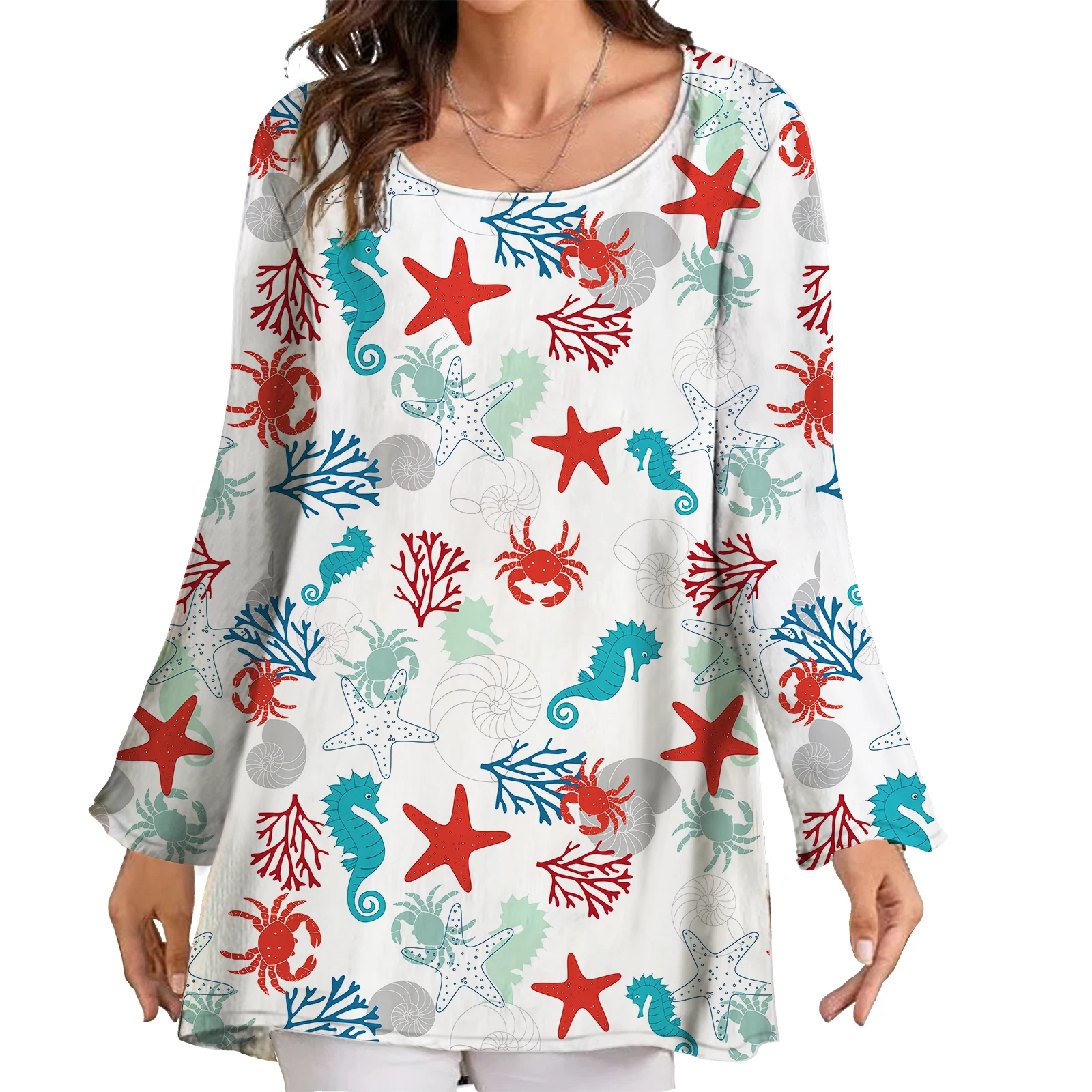 CLOOCL Fashion Women T-Shirt Marine Life Starfish 3D Printed Long Sleeve Crew Neck Tops Women Clothing Oversized T Shirt
CLOOCL Fashion Women T-Shirt Marine Life Starfish 3D Printed Long Sleeve Crew Neck Tops Women Clothing Oversized T Shirt