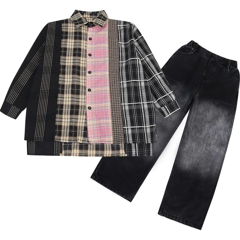 Girls Casual Spring Autumn Suits Plaid Shirt + Gradient Jeans 2pcs Kids Clothes for Teens Fashion Patchwork Top Outfits 4-14 Yrs
Girls Casual Spring Autumn Suits Plaid Shirt + Gradient Jeans 2pcs Kids Clothes for Teens Fashion Patchwork Top Outfits 4-14 Yrs