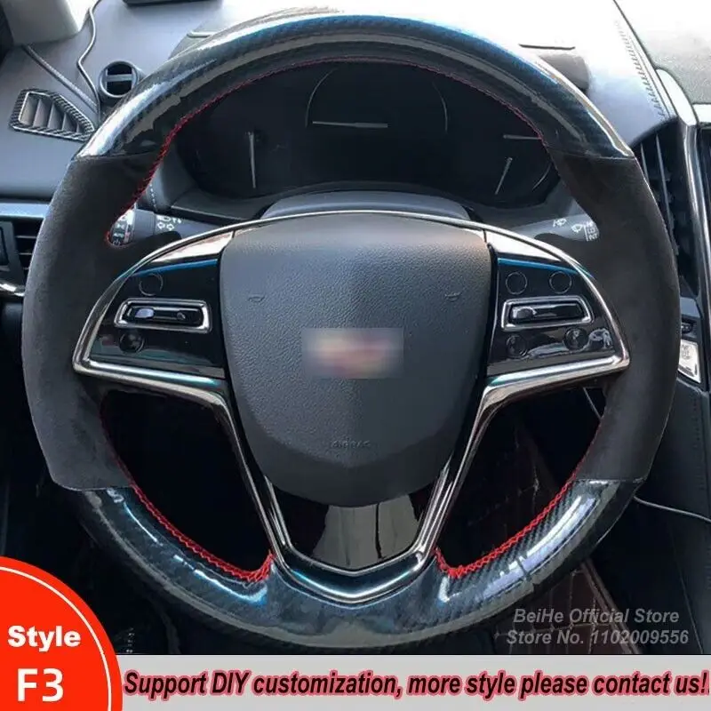 For Cadillac ATS CTS Car Steering Wheel Cover Hand-stitched Wrap Carbon Fiber 
For Cadillac ATS CTS Car Steering Wheel Cover Hand-stitched Wrap Carbon Fiber