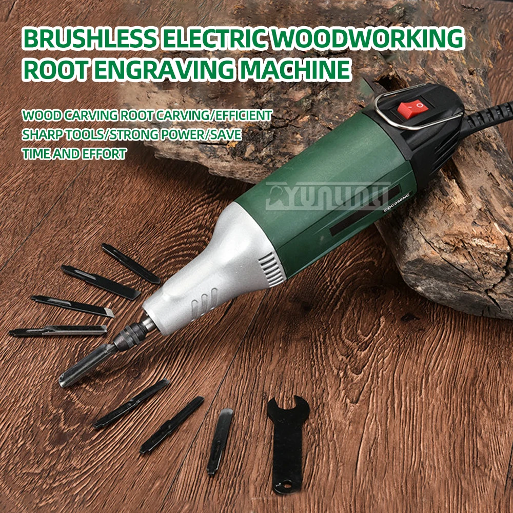 

Brushless electric engraving knife 3/8 blades Electric woodworking Engraving and polishing machine carving knife wood chisel pol