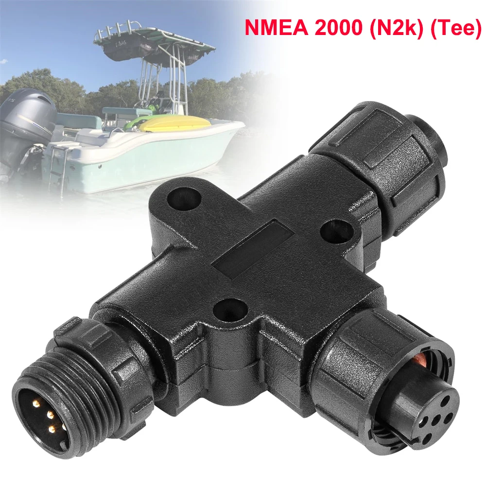 

NMEA 2000 (N2k) (Tee) 3 Port 5Pin M12 Thread IP67 Waterproof T-Connector for Garmin Lowrance Simrad B&G Navico Networks GPS Part