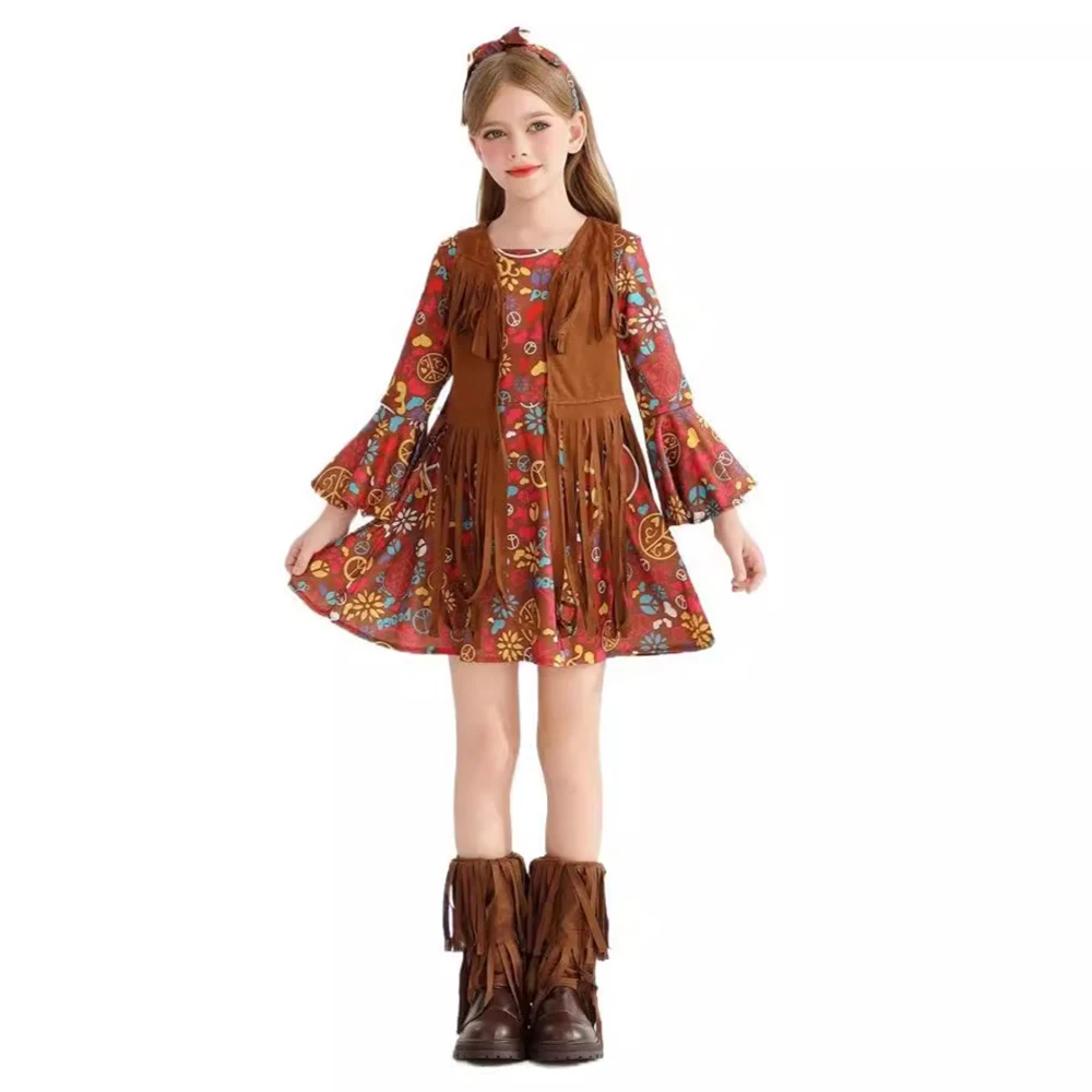 ملابس أطفال للكرنفال، طقم سترة من الدنيم المطبوع، زي حفلات، فستان أداء عتيق الطراز للأطفال من 3-8 سنوات، ملابس أعياد الميلاد ملابس أطفال للكرنفال، طقم سترة من الدنيم المطبوع، زي حفلات، فستان أداء عتيق الطراز للأطفال من 3-8 سنوات، ملابس أعياد الميلاد