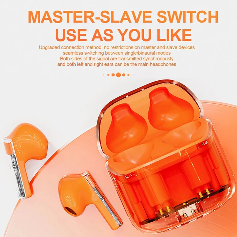 New Transparent In Ear Wireless Bluetooth Headsets BT5.3 Deep Bass Earphones ENC Call Noise Canceling Headphones Stereo Earbuds
New Transparent In Ear Wireless Bluetooth Headsets BT5.3 Deep Bass Earphones ENC Call Noise Canceling Headphones Stereo Earbuds