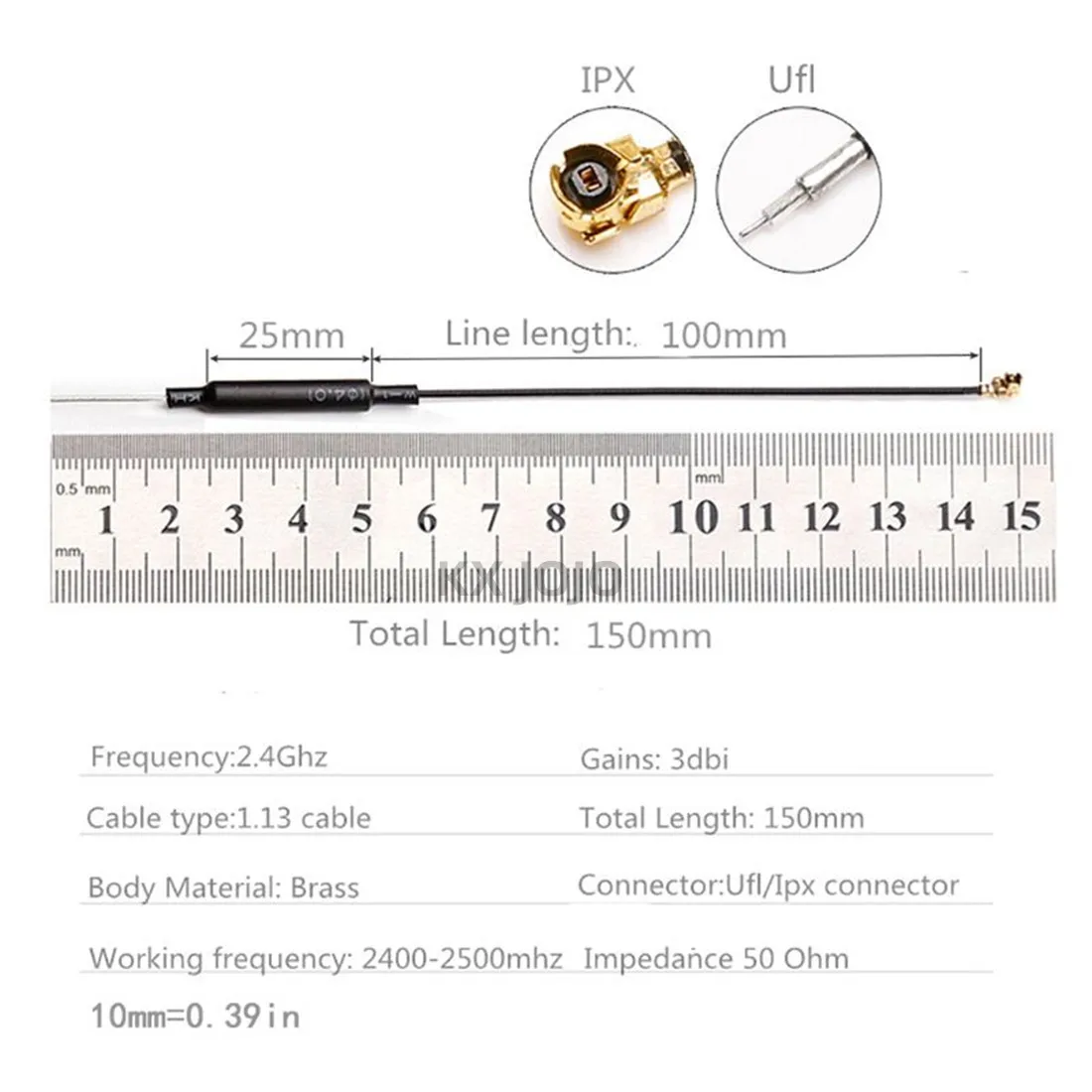 2.4G/Wifi Bluetooth Antenna IPEX Head Omnidirectional High Gain Wireless Module Built-in Copper Tube Bt Antenna 2pcs
2.4G/Wifi Bluetooth Antenna IPEX Head Omnidirectional High Gain Wireless Module Built-in Copper Tube Bt Antenna 2pcs