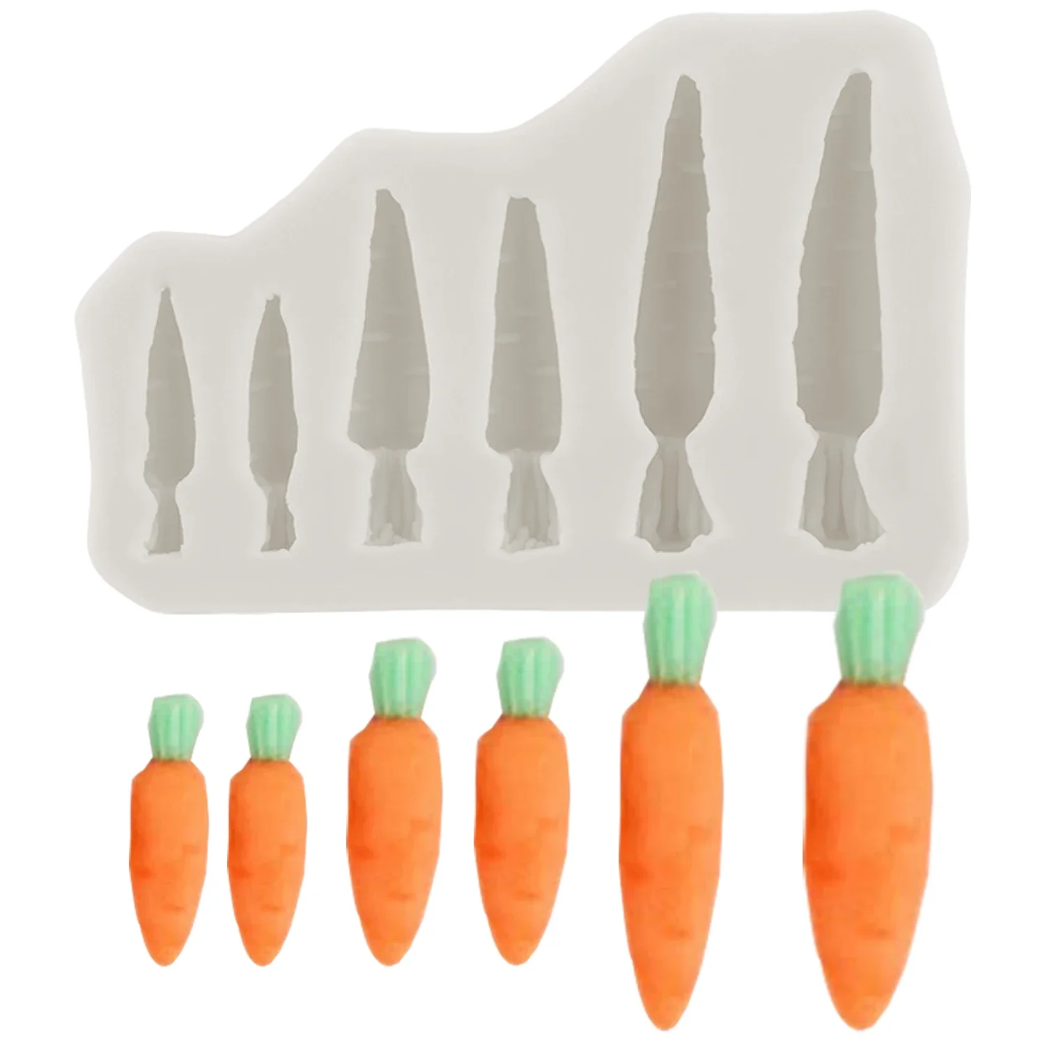 

Easter Carrot Silicone Mold Cupcake Topper Fondant Molds Cake Decorating Tools Candy Chocolate Gumpaste Moulds