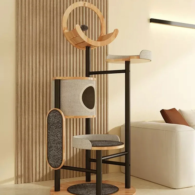 Solid wood climbing frame, cat tree integrated large cat frame, villa cat paw grinding board supplie
Solid wood climbing frame, cat tree integrated large cat frame, villa cat paw grinding board supplie