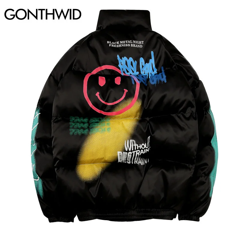 Graffiti Print Puffer Cotton Padded Parkas Streetwear Hip Hop Casual Thick Warm Jackets Coats Hipster Fashion Winter Co
Graffiti Print Puffer Cotton Padded Parkas Streetwear Hip Hop Casual Thick Warm Jackets Coats Hipster Fashion Winter Co