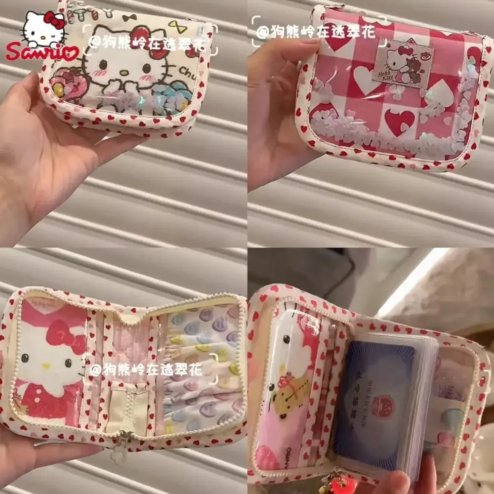 Милые аксессуары Sanrio Hello Kitty милая сумка для хранения для девочек мультяшная прозрачная сумка для карт кошелек для монет сумка для наушников детский подарок
Милые аксессуары Sanrio Hello Kitty милая сумка для хранения для девочек мультяшная прозрачная сумка для карт кошелек для монет сумка для наушников детский подарок