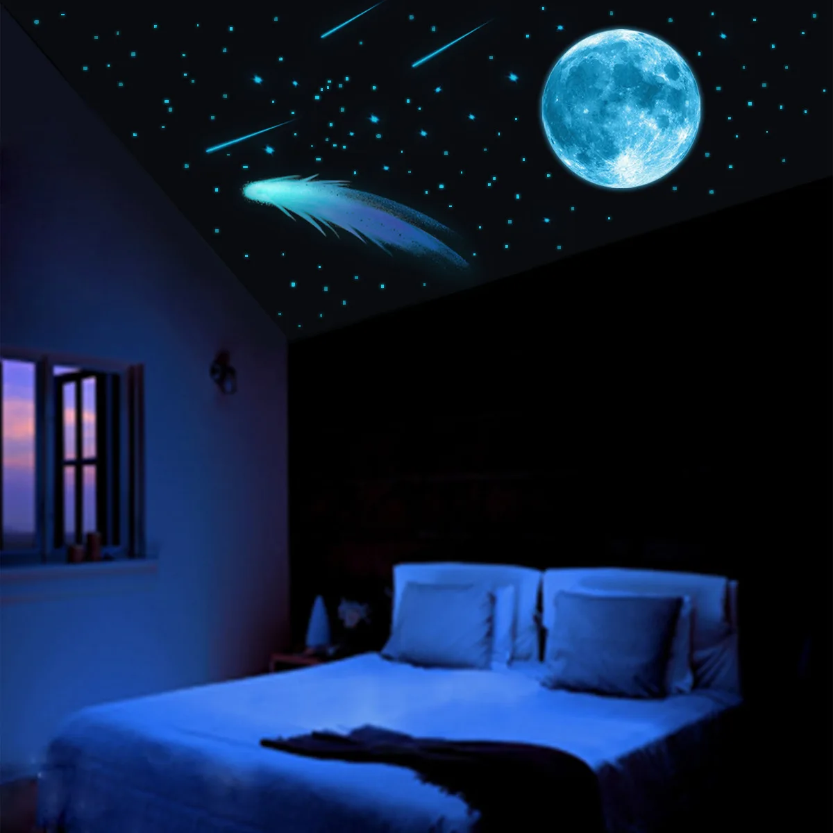 Luminous Moon Phase Creative Wall Stickers, Simple Decorative Wall Stickers, Living Room, Set of 3, Blue, Luminous, Moon
Luminous Moon Phase Creative Wall Stickers, Simple Decorative Wall Stickers, Living Room, Set of 3, Blue, Luminous, Moon