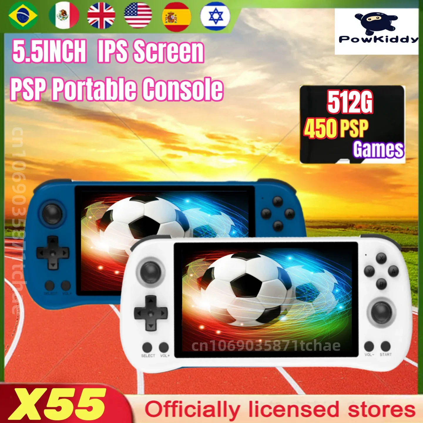 Портативная игровая консоль POWKIDDY X55, 5,5 дюйма, IPS-экран, RK3566, ретро-видеоигра, HDMI 450 PSP Linux система, 512G, 90000 игр
Портативная игровая консоль POWKIDDY X55, 5,5 дюйма, IPS-экран, RK3566, ретро-видеоигра, HDMI 450 PSP Linux система, 512G, 90000 игр