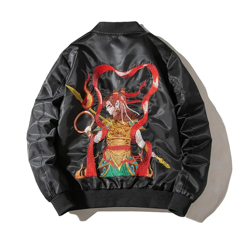 Winter Bomber Embroidery Chinese Fashion Pilot Men Women Hip Hop Baseball Jacket Cartoon Anime Youth Autumn
Winter Bomber Embroidery Chinese Fashion Pilot Men Women Hip Hop Baseball Jacket Cartoon Anime Youth Autumn