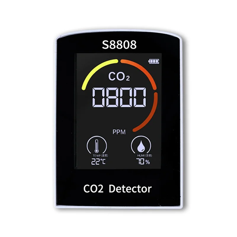 Цифровой измеритель CO2 4-в-1, измеритель углекислого газа, влажности и температуры
Цифровой измеритель CO2 4-в-1, измеритель углекислого газа, влажности и температуры