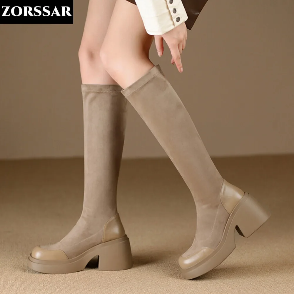 Women Stretch Over The Knee Boots Autumn Winter Fashion Slip-on NightClub Dance Party Beauty Lady Thigh High Boots Chunky Heels
Women Stretch Over The Knee Boots Autumn Winter Fashion Slip-on NightClub Dance Party Beauty Lady Thigh High Boots Chunky Heels