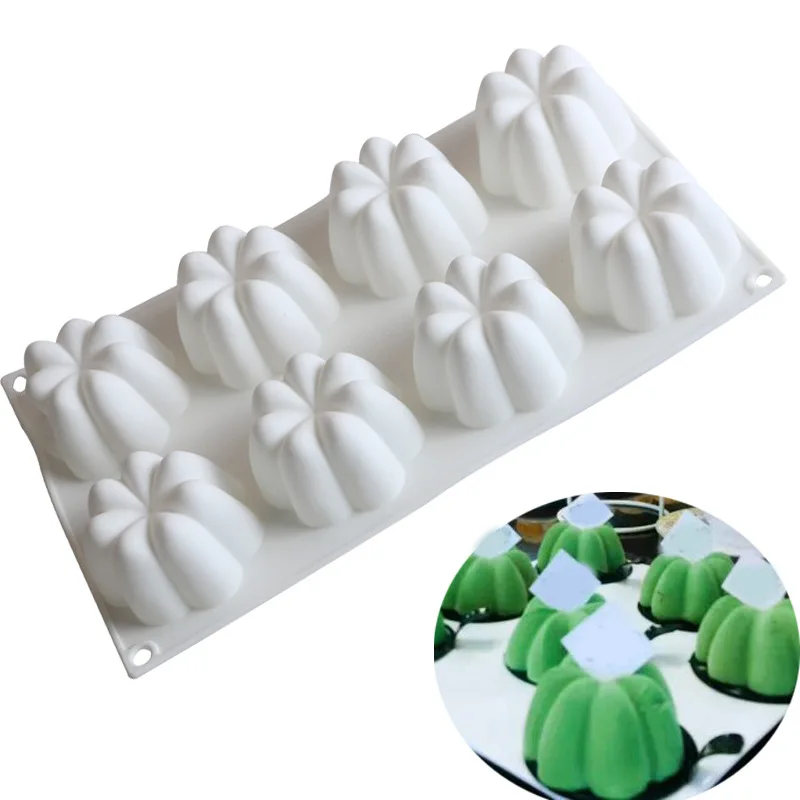 Pumpkin Flower Silicone Cake Mold, Chocolate Mousse, Ice Cream, Jelly Pudding, Pastry Dessert, Bread Decorating Tools, 8 Cavity
Pumpkin Flower Silicone Cake Mold, Chocolate Mousse, Ice Cream, Jelly Pudding, Pastry Dessert, Bread Decorating Tools, 8 Cavity