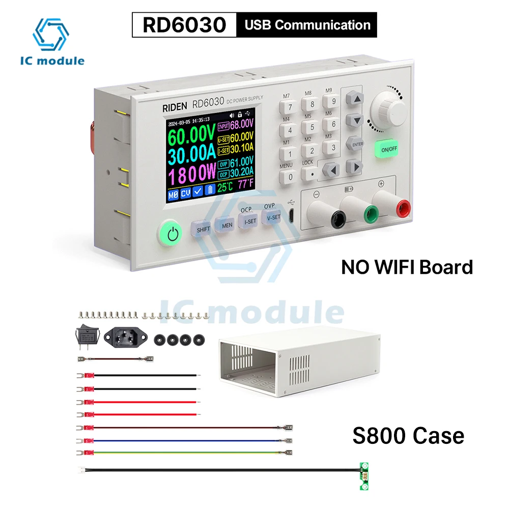 2.4-inch Color Lcd Screen Rd Rd6030 Rd6030w 60v 30a Dc Voltage Regulator Digital 12v/36v/48v/60v Adjustable Battery Charger
2.4-inch Color Lcd Screen Rd Rd6030 Rd6030w 60v 30a Dc Voltage Regulator Digital 12v/36v/48v/60v Adjustable Battery Charger