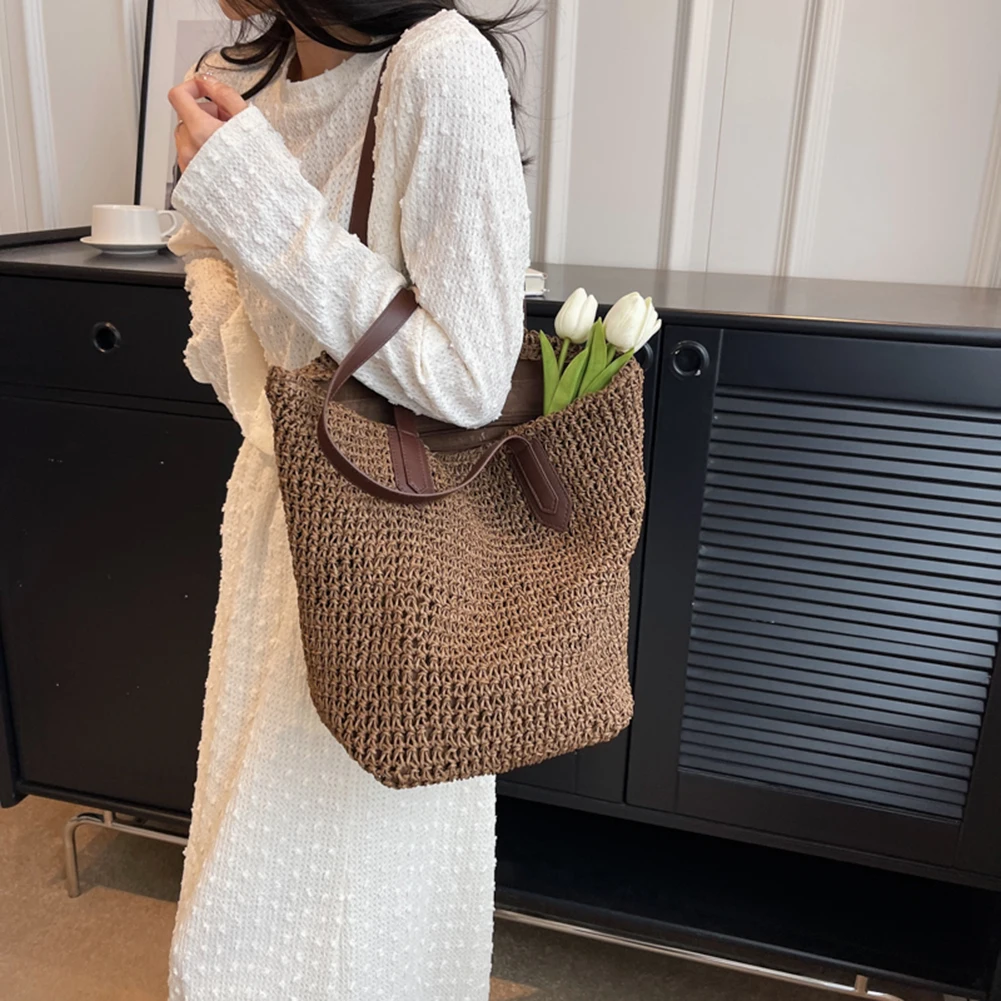 Bohemian Crochet Underarm Tote - Woven Summer Shopper 7 S5cb201f677b3438bb8e7e8b86530c846T