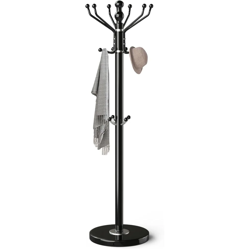 Coat Rack with Natural Marble Base, Metal Freestanding Coat Rack with 16 Hooks, Sturdy Coat Rack Stand for Hanging Scarf, Bag
Coat Rack with Natural Marble Base, Metal Freestanding Coat Rack with 16 Hooks, Sturdy Coat Rack Stand for Hanging Scarf, Bag