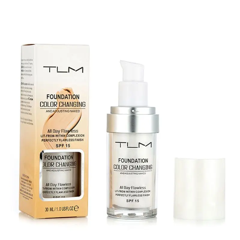 

TLM Colour Changing Foundation, Color Changing Foundation Makeup Base Moisturizing Liquid Foundation